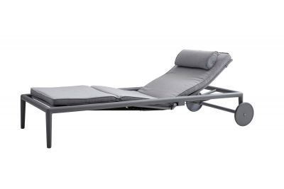 Conic AirTouch Outdoor Sonnenliege mit Gasfeder hellgrau Cane-Line